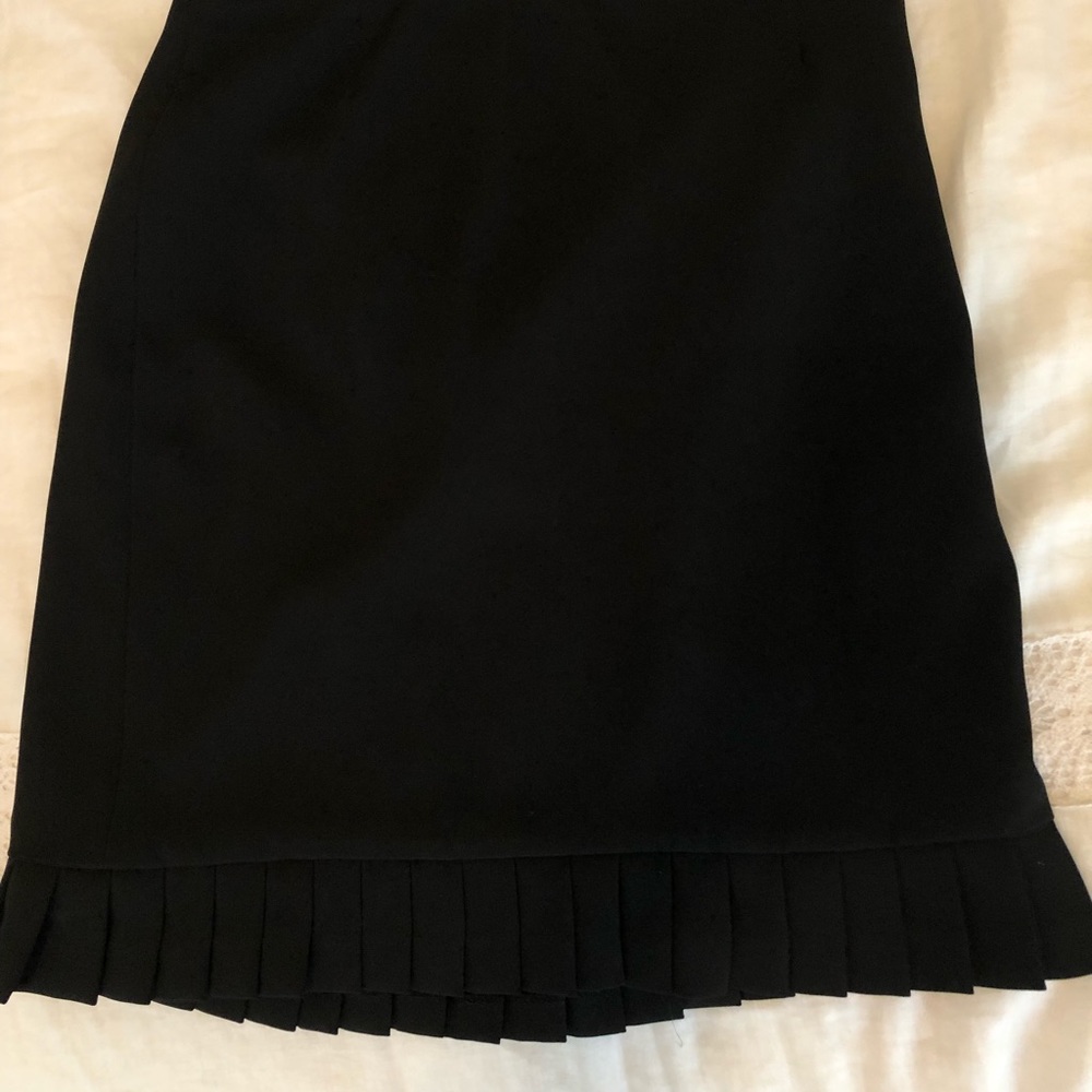 Black fit and flare midi skirt